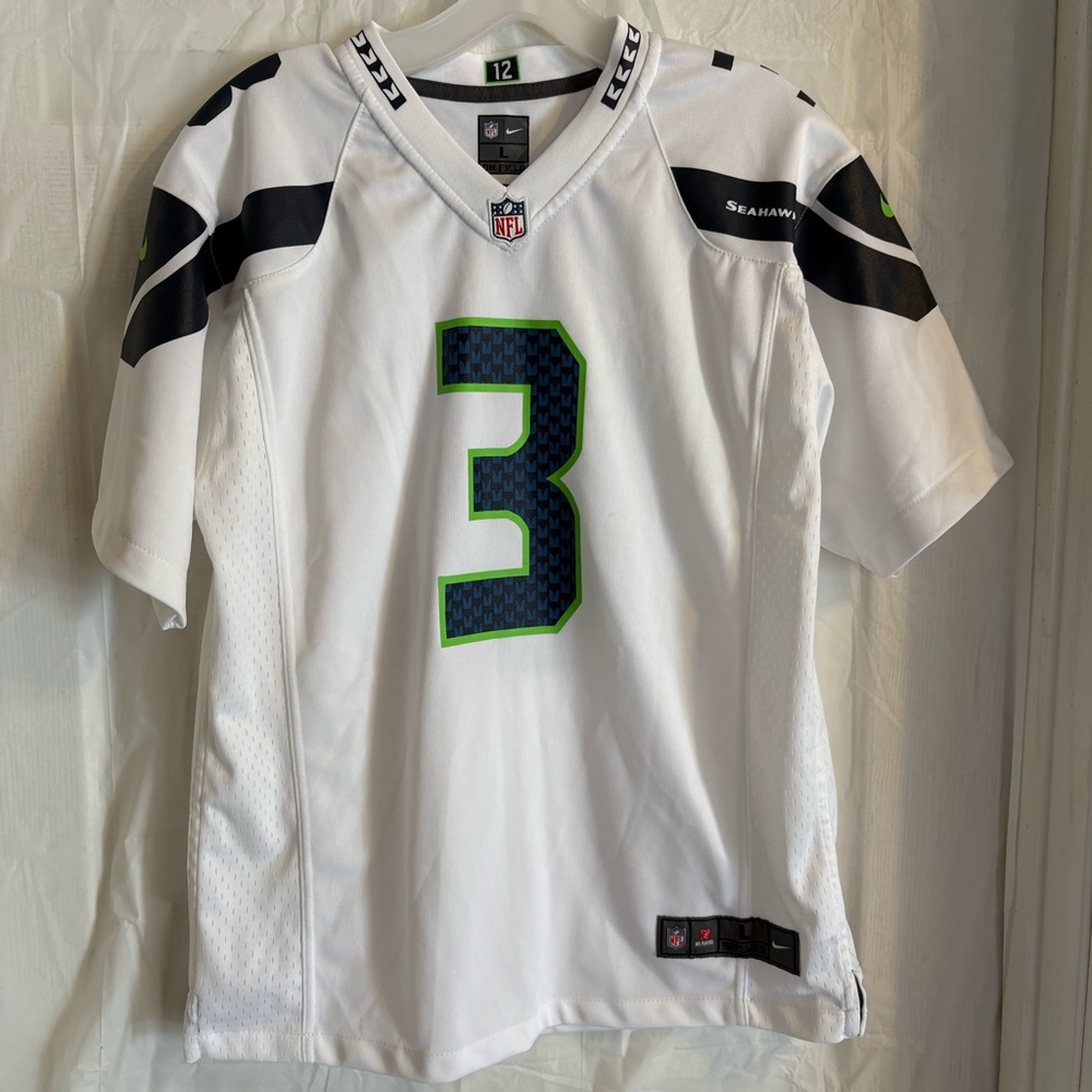 Seattle Seahawks Russell Wilson Nike On Field Jersey Boys Size Large Sports‎ Fan